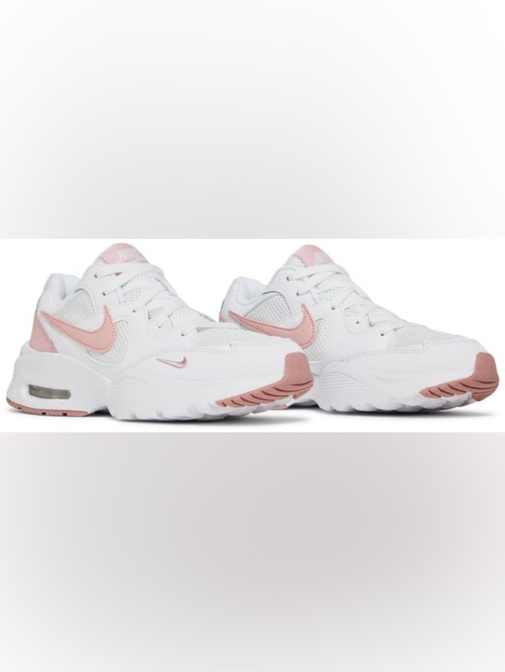 Nike Air Max Fusion White and Blush Pink Mesh Sneakers Size US7